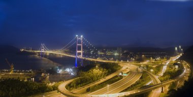 Hong Kong Tsing Ma bridge .