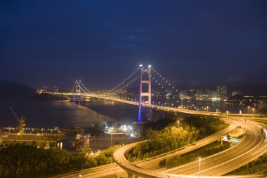 Hong Kong Tsing Ma bridge .