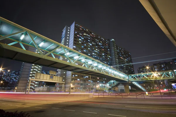 Hong kong traffic night — Stock Photo, Image