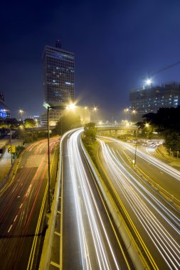 hong Kong şehir merkezinde trafik