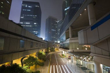 hong Kong şehir merkezinde trafik