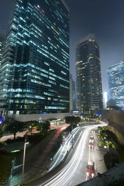 Verkeer in het centrum in hong kong — Stockfoto