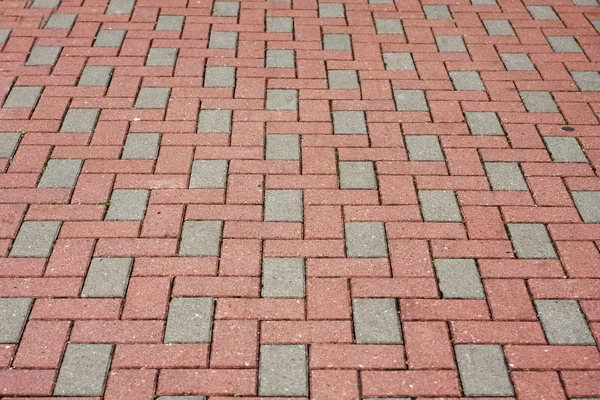 Pavimento de tijolo em uma cidade — Fotografia de Stock