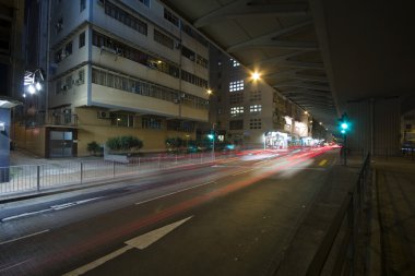 hong Kong şehir merkezinde trafik