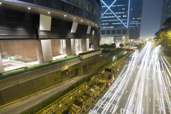 Tráfego no centro da cidade em Hong Kong — Fotografia de Stock