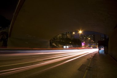 hong Kong şehir merkezinde trafik