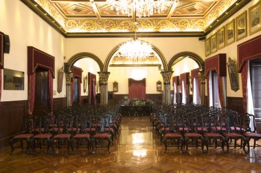 Beautiful auditorium hall in macau clipart