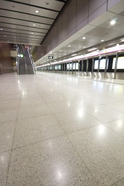 Large train station lobby in hong kong clipart