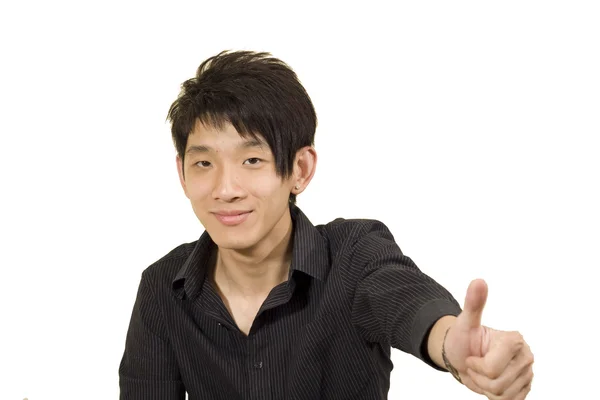 Jonge Aziatische man maken van goede — Stockfoto