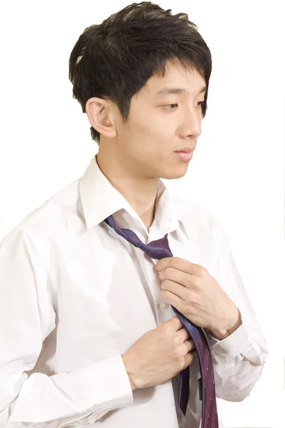 Ασιατικές νεαρός φορώντας κοστούμι — Φωτογραφία Αρχείου