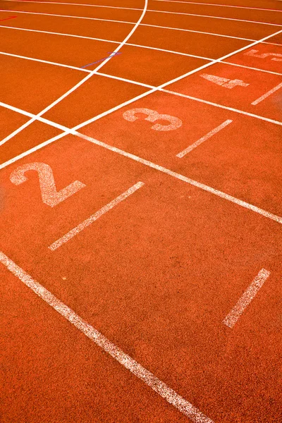 Ace track lanes curve detail para conceitos de esportes de fundo — Fotografia de Stock