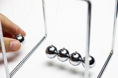 Balancing balls Newton's cradle clipart