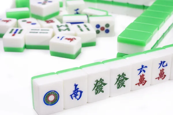 Маджонг, очень популярная игра в Китае — стоковое фото