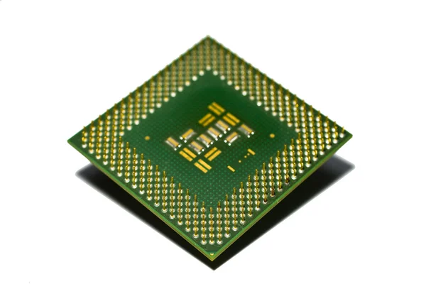 Microprocessador isolado sobre fundo branco — Fotografia de Stock