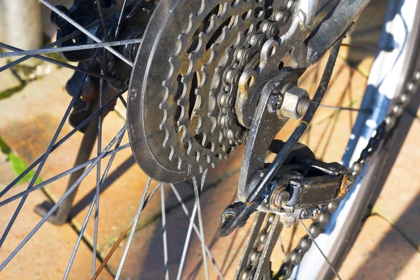 Colpo ravvicinato delle parti della bici — Foto Stock