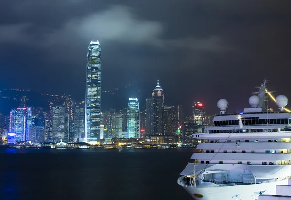 stock image Hong kong night and cruise