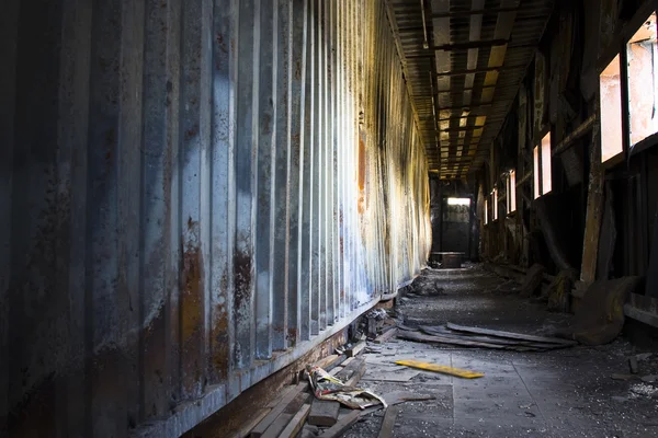 Discarded building, corridor — Stok fotoğraf