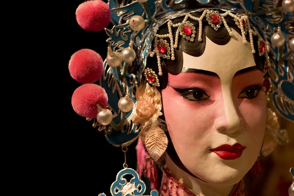 Фіктивний і чорний тканина китайської опери як текст простір — стокове фото