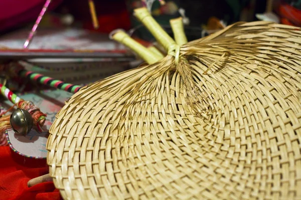 Bambus chiński wentylator — Zdjęcie stockowe