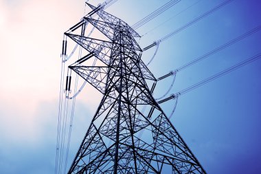 Electricity pylons clipart