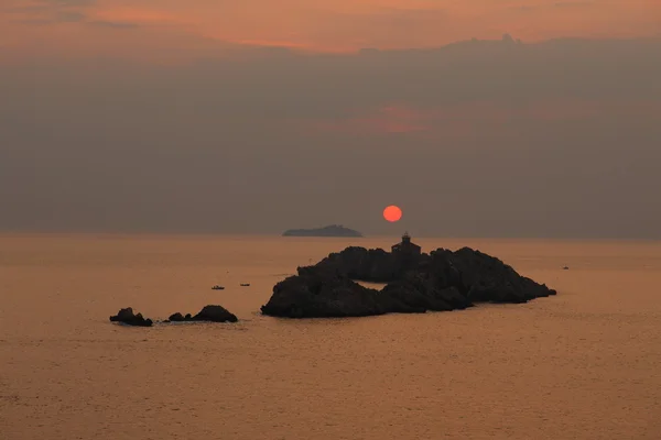 Захід сонця у Хорватії — стокове фото