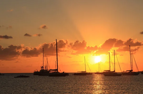 Sunset in the Caribbean — Stock Photo, Image