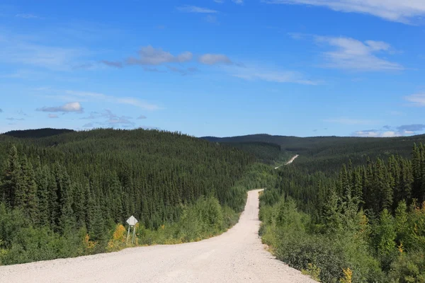 Lonely road in Quebec — Stock fotografie