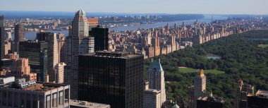 New York City Panorama at night clipart