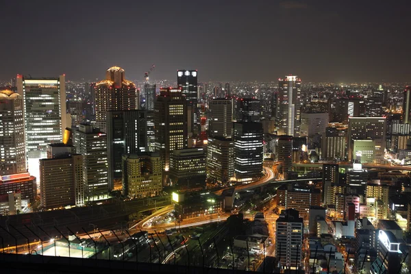 Ciudad de Osaka en Japón por la noche — Foto de Stock