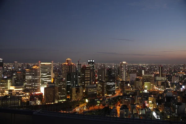 Osaka stad in de Japanse nachts — Stockfoto