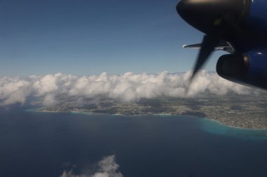 Aerial view of Barbados clipart