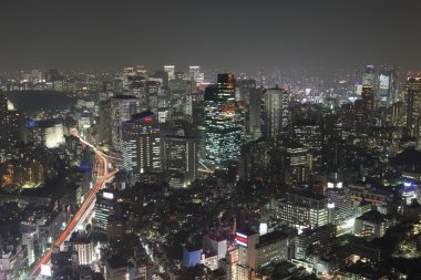 Tokyo at night clipart