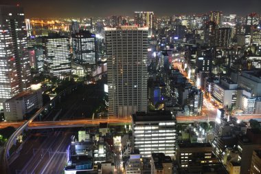 Tokyo at night clipart