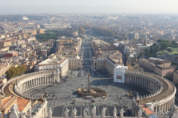 View from St. Peter's Basilica over Rome