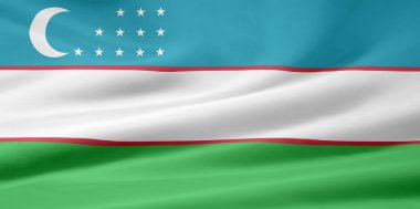 Flag of Uzbekistan clipart
