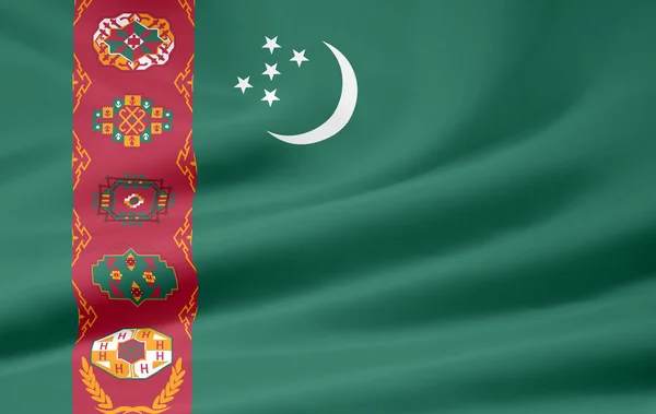 Bandera de Turkmenistan — Foto de Stock