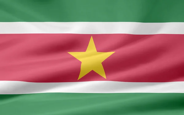 Surinam Cumhuriyeti bayrağı — Stok fotoğraf