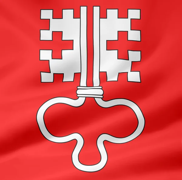 Flagga nidwalden - Schweiz — Stockfoto
