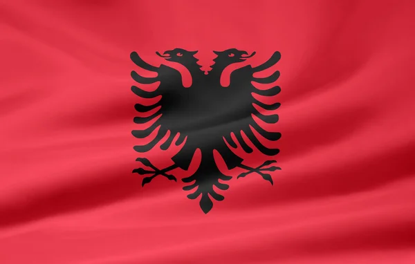 Flaga Albanii — Zdjęcie stockowe