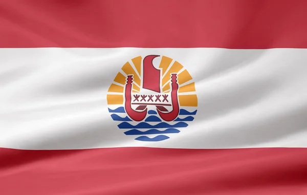 Vlajka Francouzské Polynésie — Stock fotografie