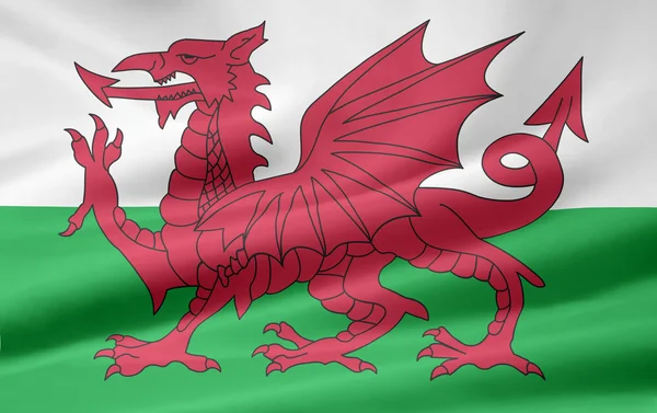 Flaga Walii — Zdjęcie stockowe