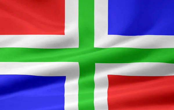 Flag of Groningen - Netherlands — Stock Photo, Image