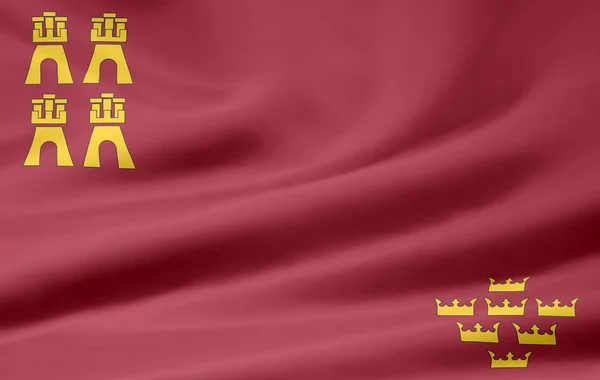 Flagge von Murcia — Stockfoto