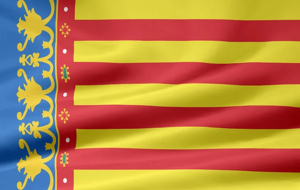 Flagge von Valencia — Stockfoto