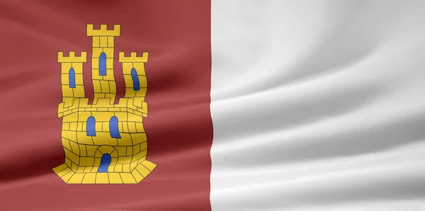 Vlajka Kastilie la mancha — Stock fotografie