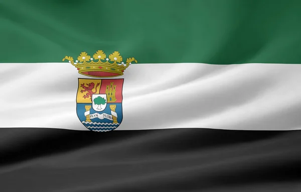 エストレマドゥーラ州 - スペインの旗 — ストック写真