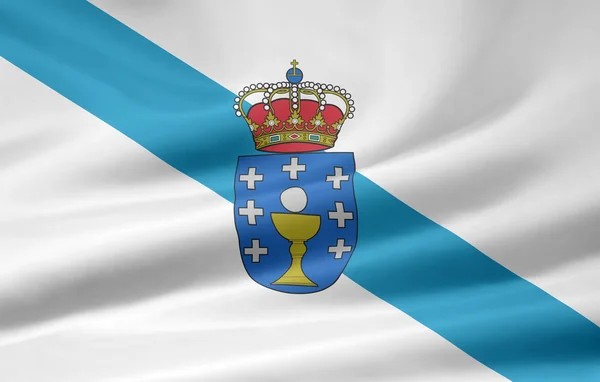 Vlajka Galicie - Španělsko — Stock fotografie
