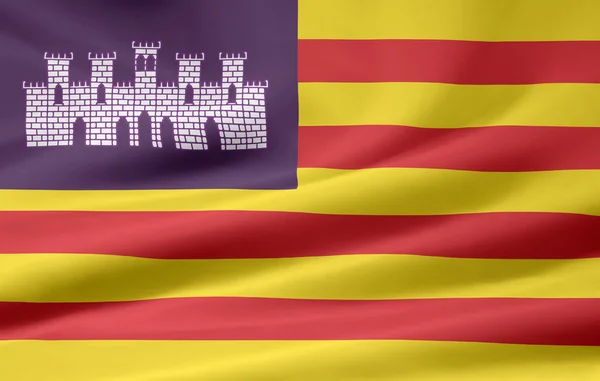 Vlajka Baleárských ostrovů — Stock fotografie