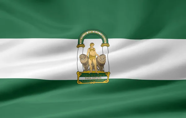 Flag of Andalusia - Spain — Stock Photo, Image