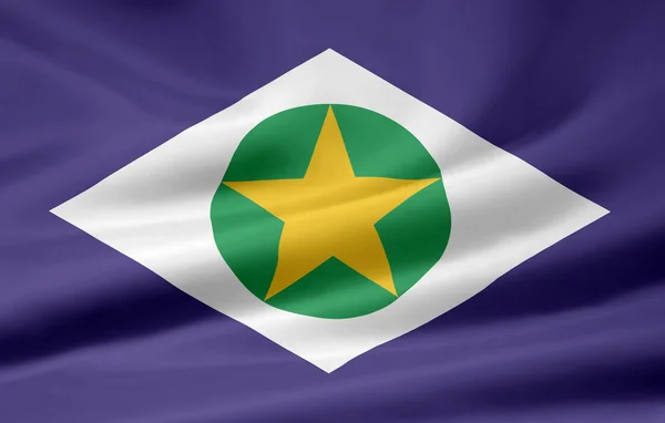 Vlajka mato grosso - Brazílie — Stock fotografie